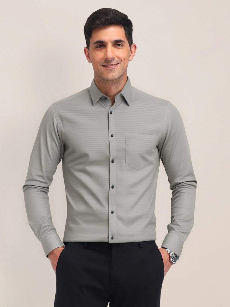 Gray Lined Shirt