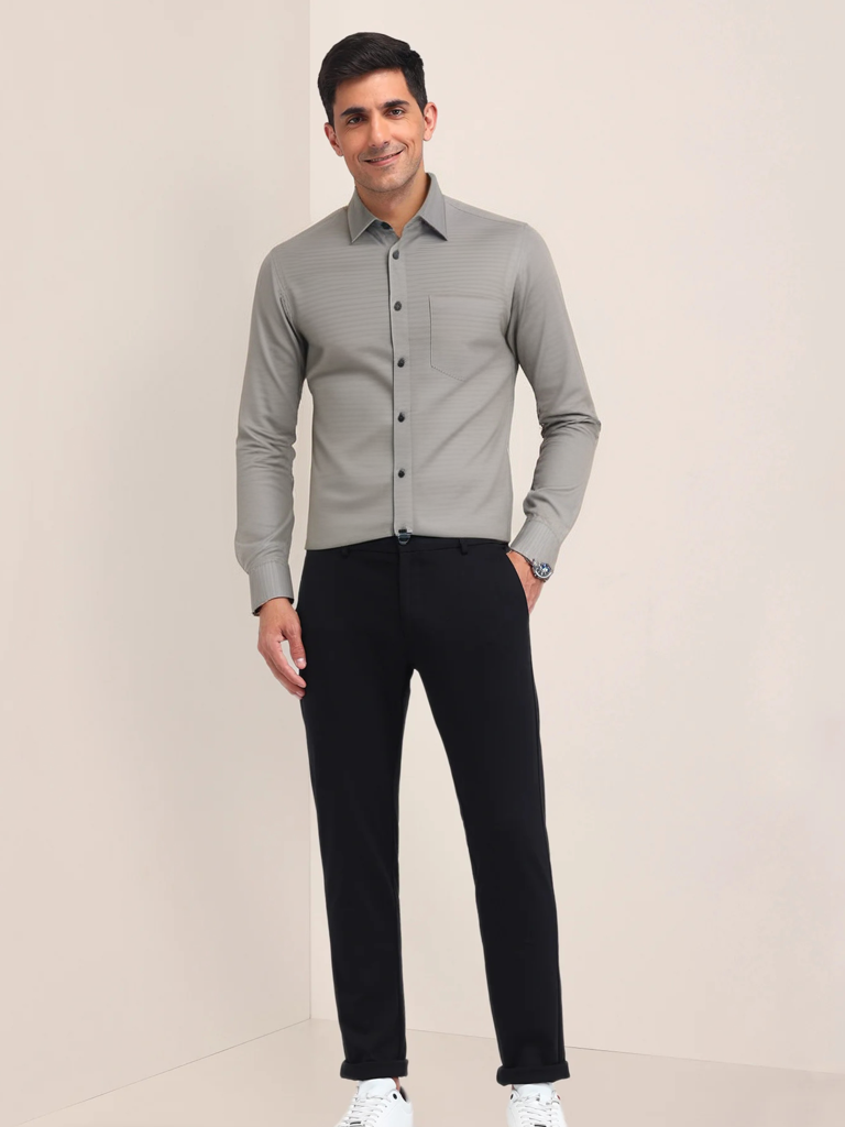 Gray Lined Shirt