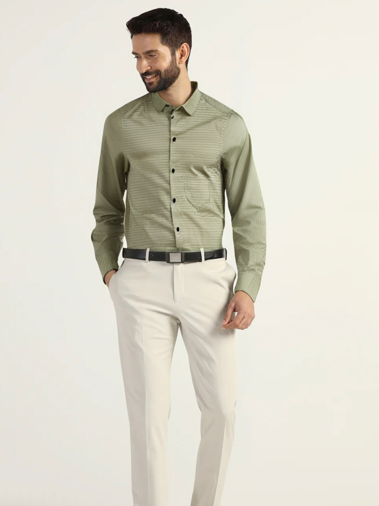 Sage Green Lined Shirt